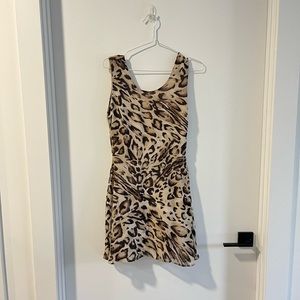Lovers + Friends Silk Leopard Mini Dress